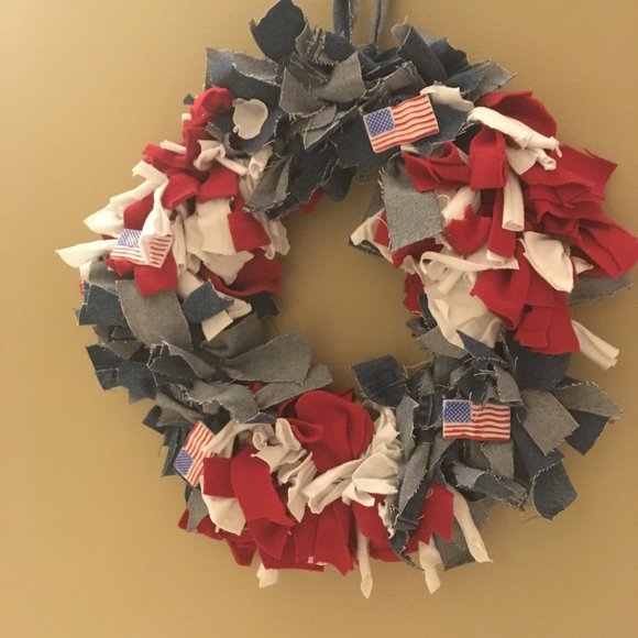 Other - Wreath-patriotic-upcycled